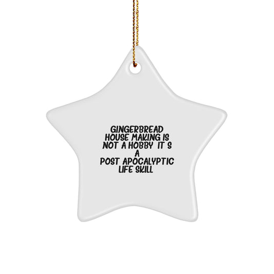 Christmas Gift Gingerbread House Star Ornament for Her Present - Image 1