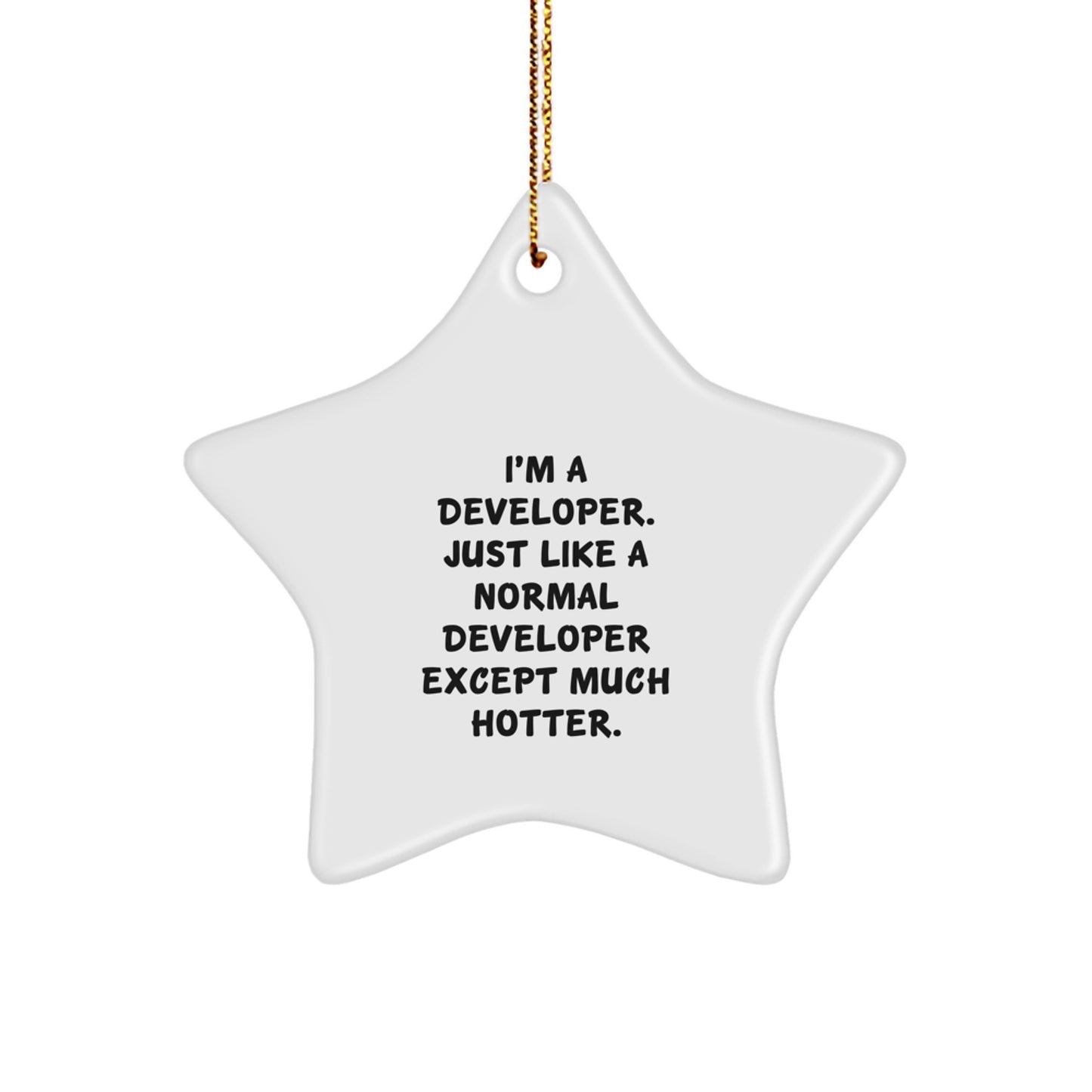 Funny Developer Gifts for Men - I'm A Developer Star Ornament, Perfect for Christmas Unique Gifts from Friends, Coworkers, Family, and More! - Image 1