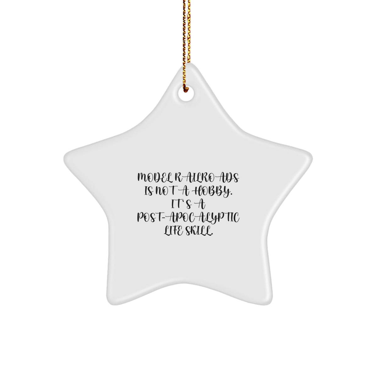Bold Model Railroads Star Ornament Keepsake for Her Christmas Unique Gift - Image 1