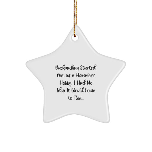 Backpacking Keepsake Christmas Ornament for Him Gift - Image 1