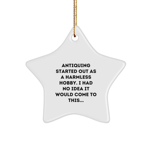 Christmas Gift for Her Antiquing Star Ornament Present - Image 1
