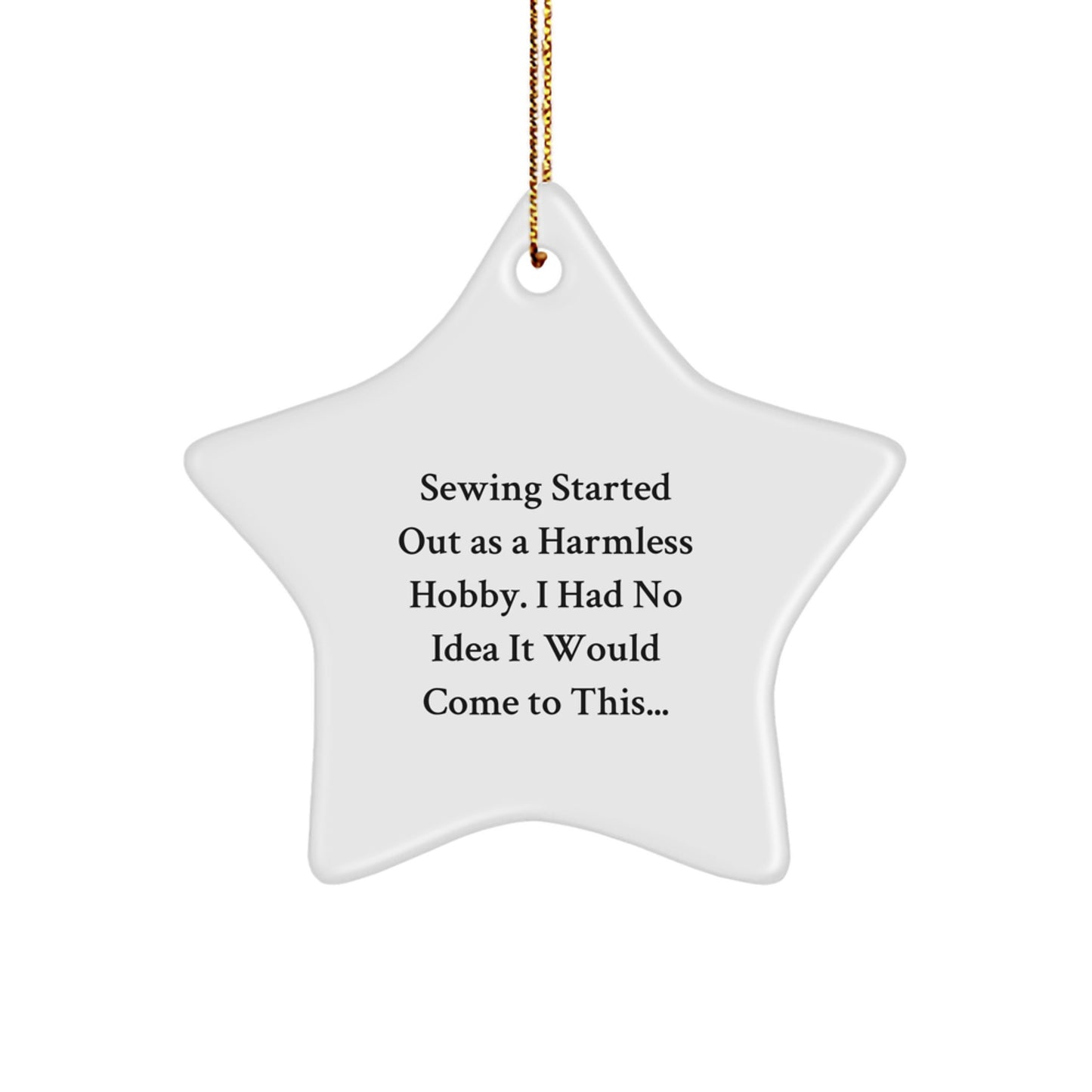 Christmas Unique Gift Star Ornament for Her Sewing Hobby Bright Present - Image 1