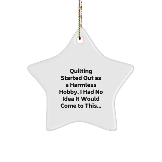 Quilting Keepsake Christmas Ornament for Him Gift - Image 1
