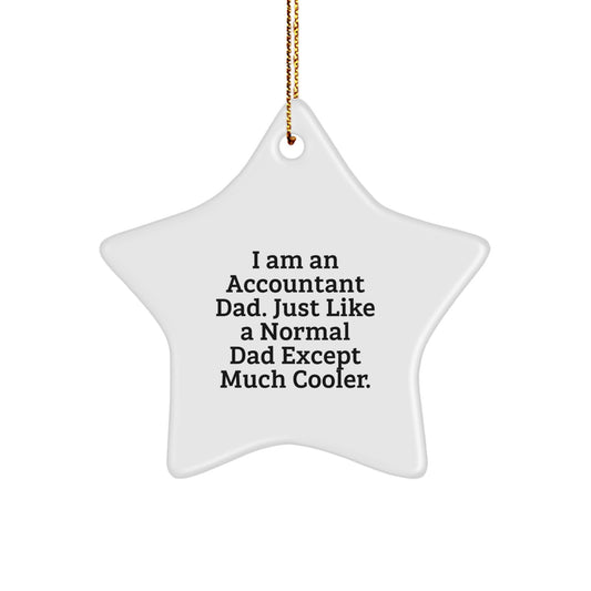 Funny Accountant Gifts from Dad, Star Ornament for Accountant Men, Christmas Unique Gifts - Image 1