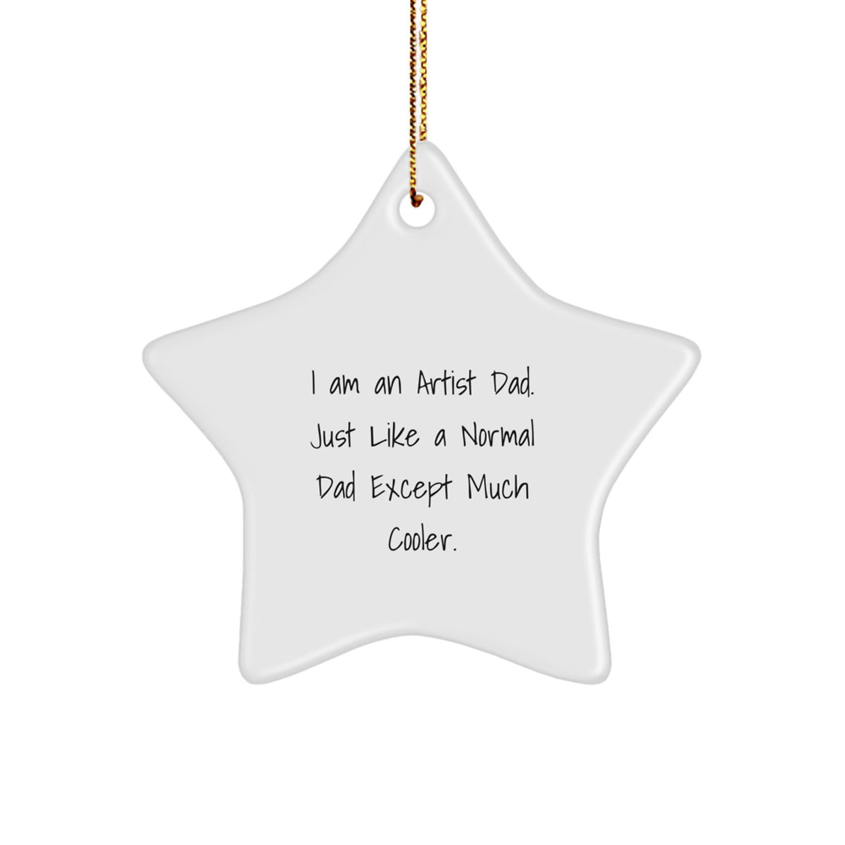 Christmas Gift for Her Artist Dad Star Ornament Present - Image 1