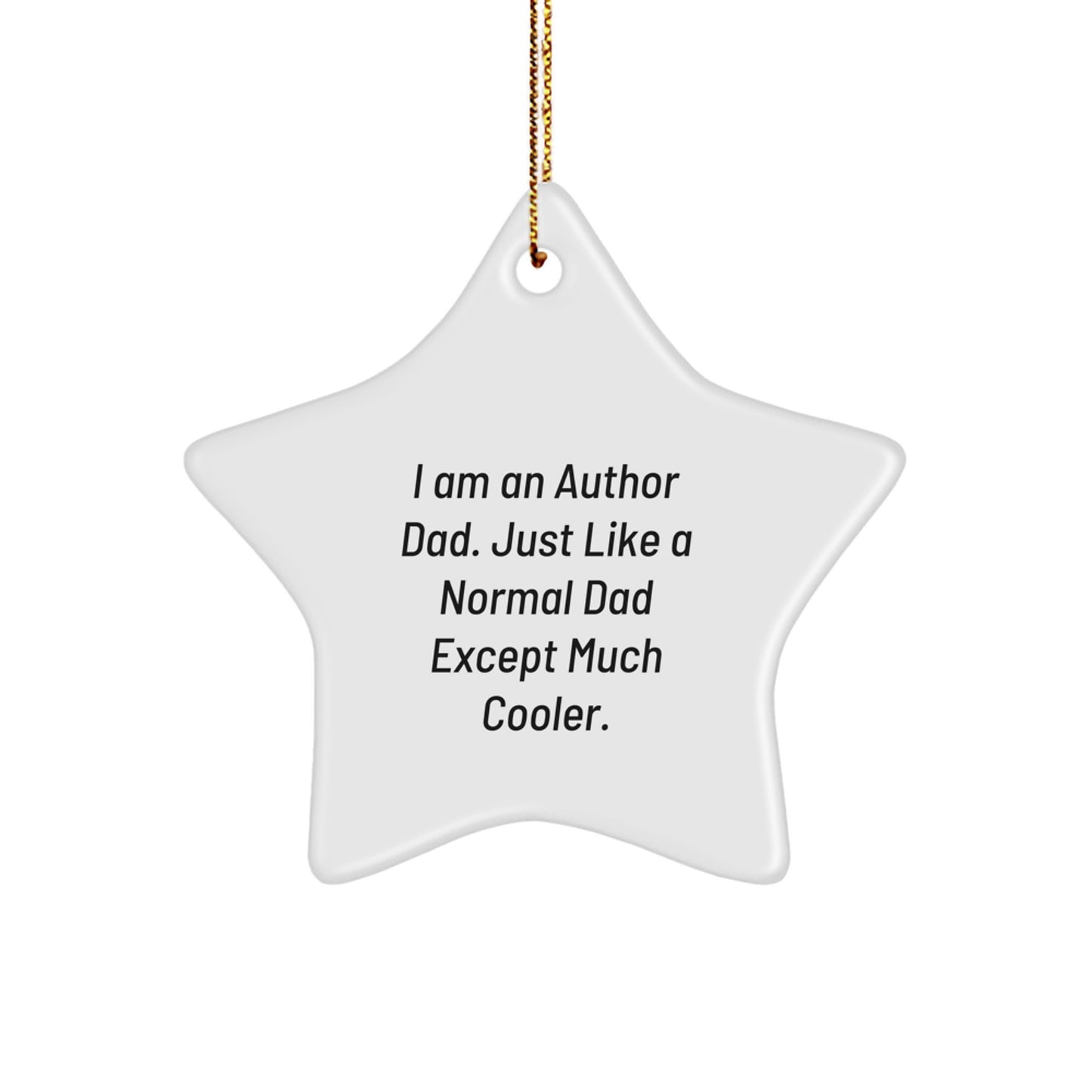 Author Dad Keepsake Christmas Ornament for Him Gift - Image 1