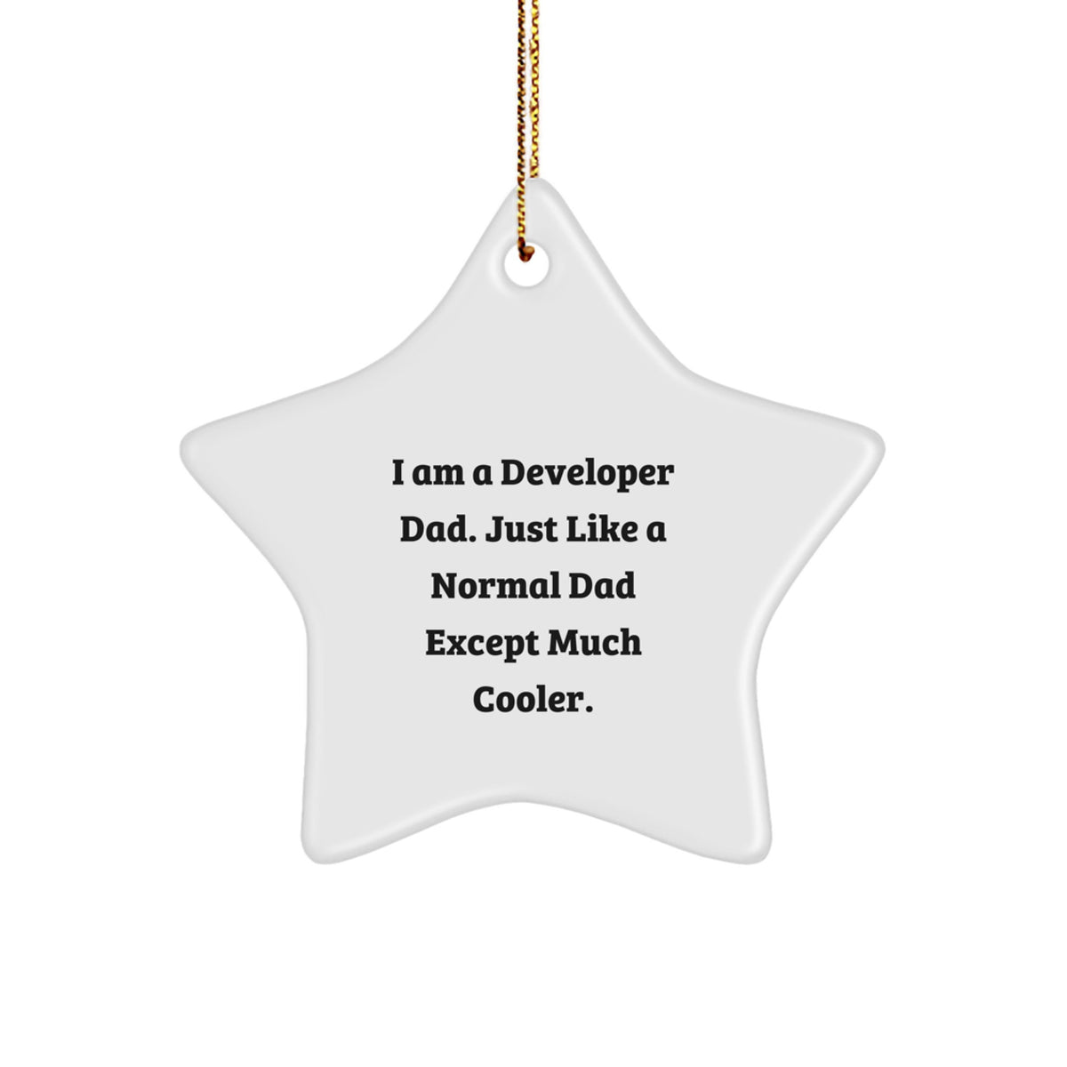 Developer Dad Star Ornament Novelty Christmas Gift for Friends - Image 1