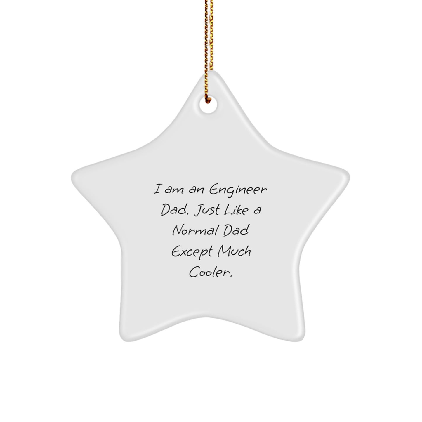 Christmas Gift for Her Engineer Dad Star Ornament Present - Image 1