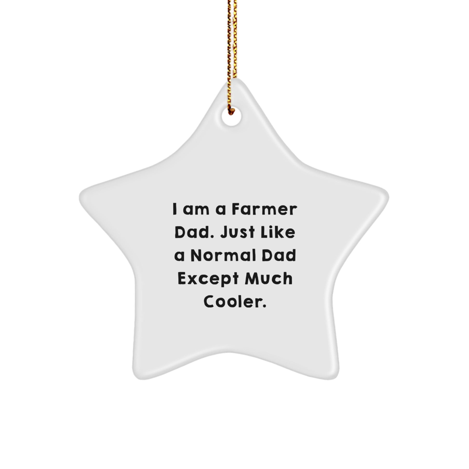 Farmer Dad Star Ornament Novelty Unique Christmas Gift for Friends - Image 1