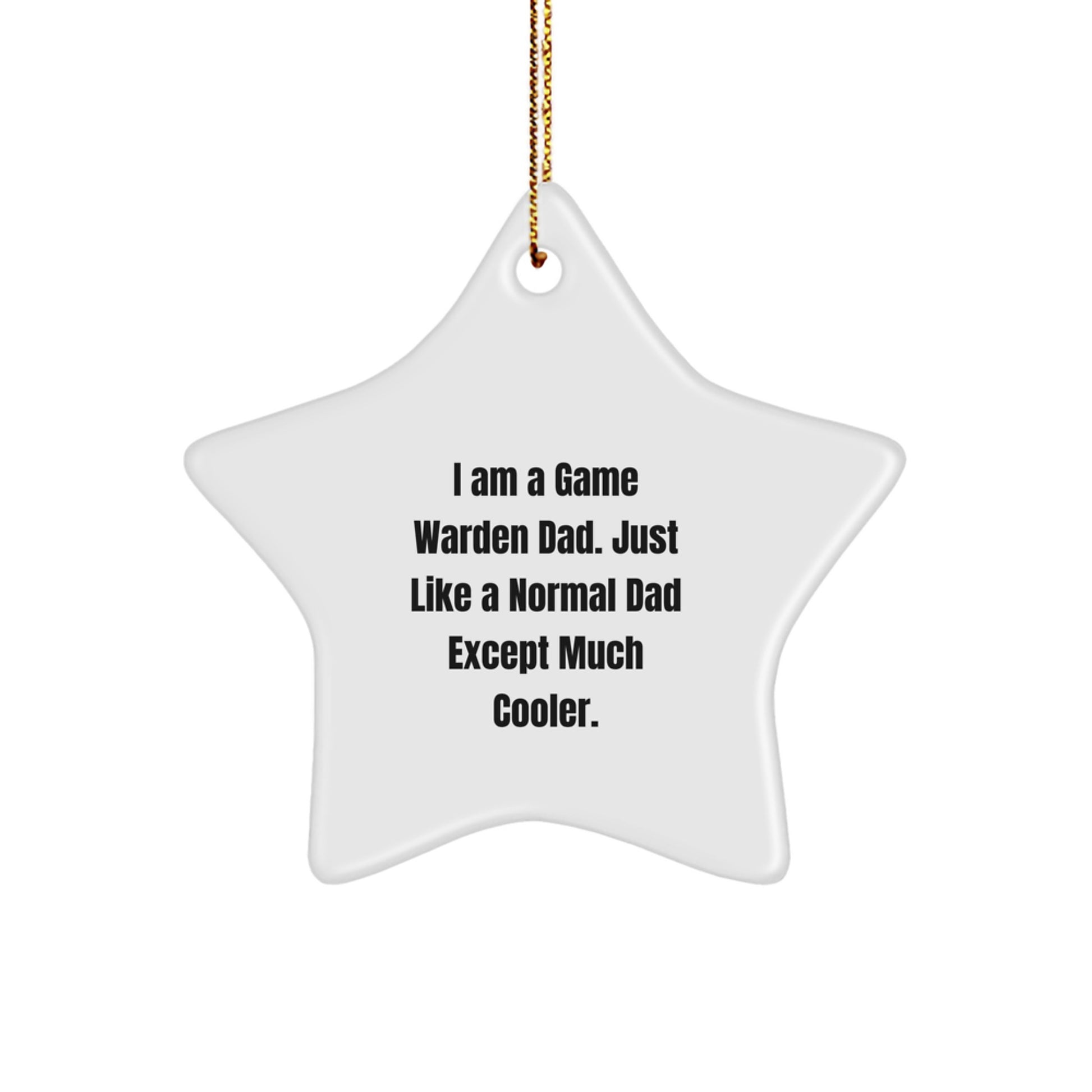 Game Warden Star Keepsake Bright Christmas Ornament for Him Gift - Image 1