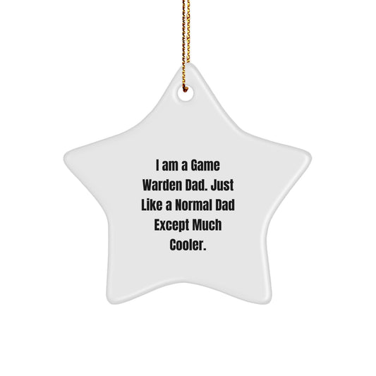 Game Warden Star Keepsake Bright Christmas Ornament for Him Gift - Image 1