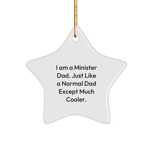 Minister Dad Christmas Ornament Keepsake for Him Gift - Image 1