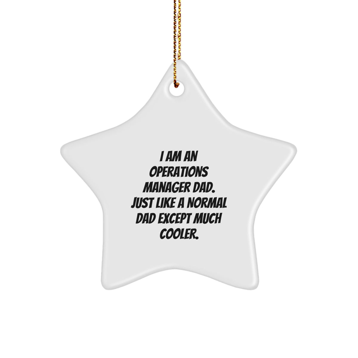 Christmas Gift Operations Manager Star Ornament for Her – Present - Image 1