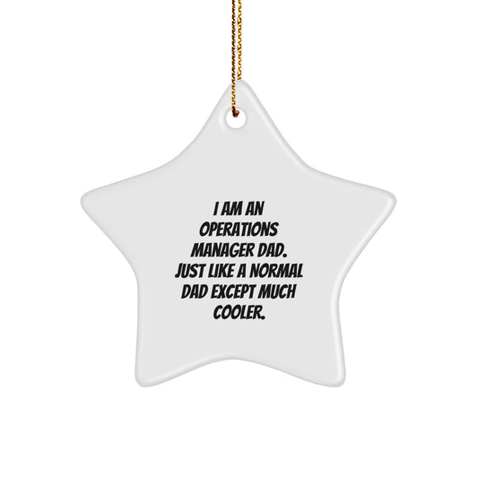 Christmas Gift Operations Manager Star Ornament for Her – Present - Image 1