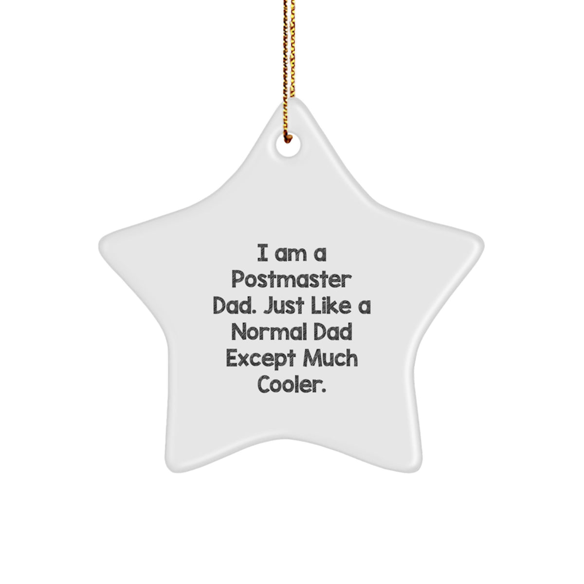 Postmaster Dad Keepsake Bright Christmas Ornament for Him Gift - Image 1