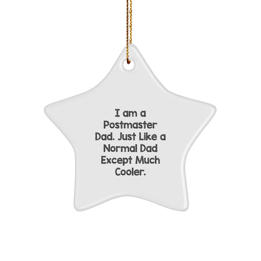 Postmaster Dad Keepsake Bright Christmas Ornament for Him Gift - Image 1