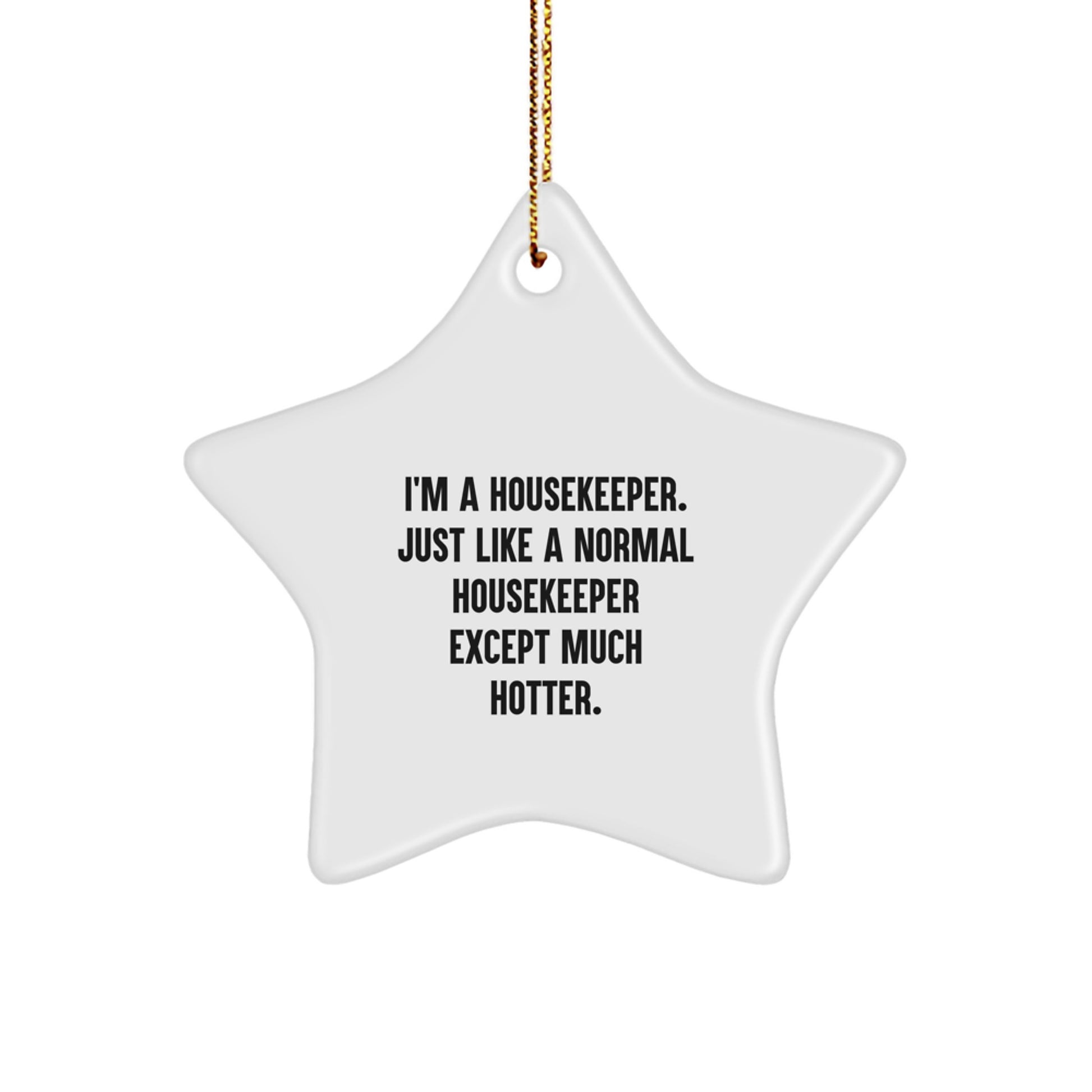 Funny Housekeeper Star Ornament Gifts from Friends for Housekeeper - Hotter Than Normal Housekeeper Christmas Unique Gifts - Image 1