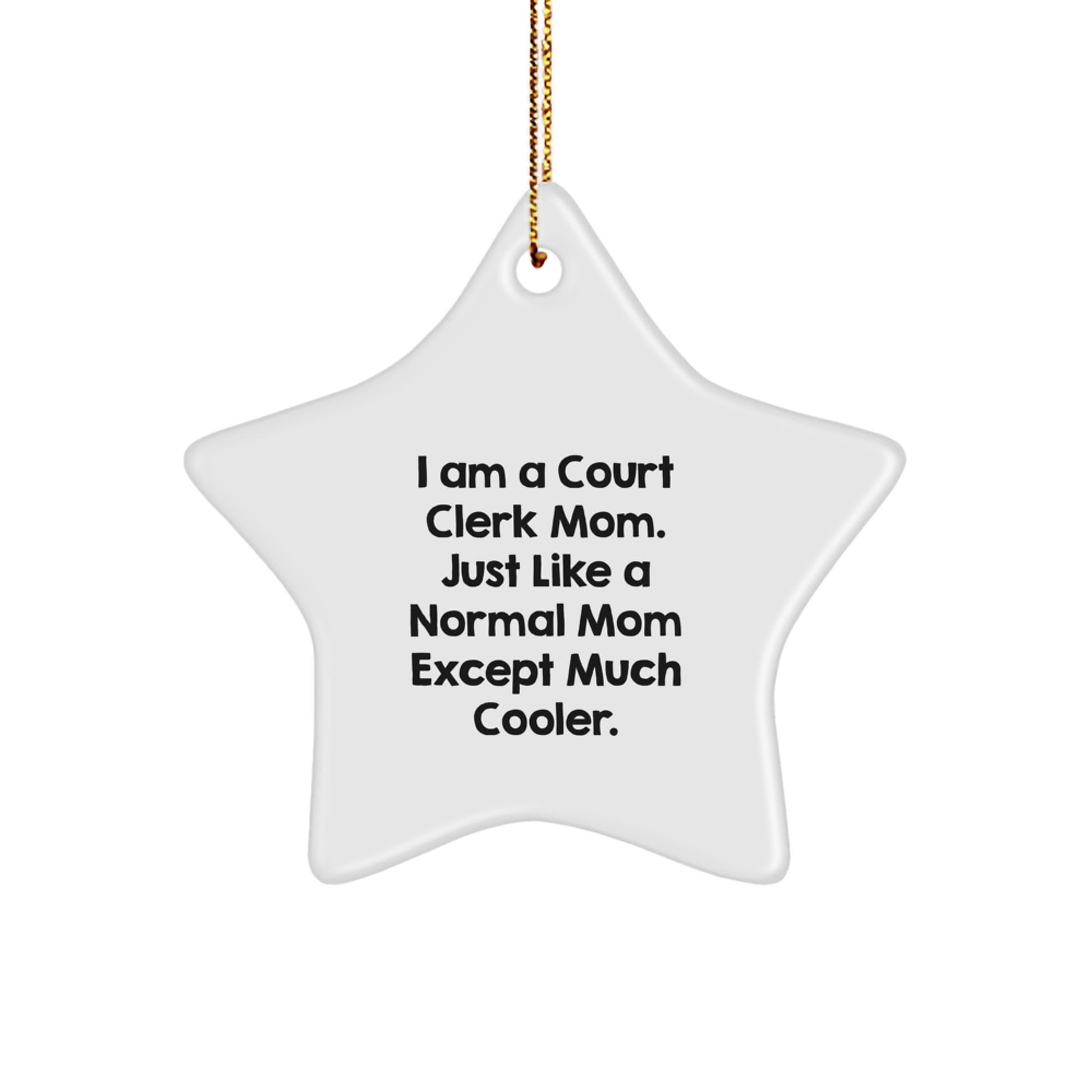Favorite Court Clerk Mom Star Ornament for Kids Christmas Gift - Image 1