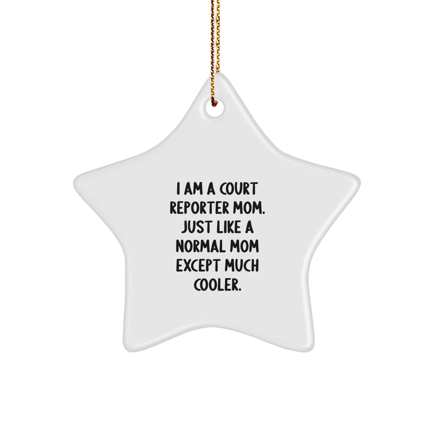 Family Treasure Court Reporter Star Ornament for Mom Christmas Gift - Image 1