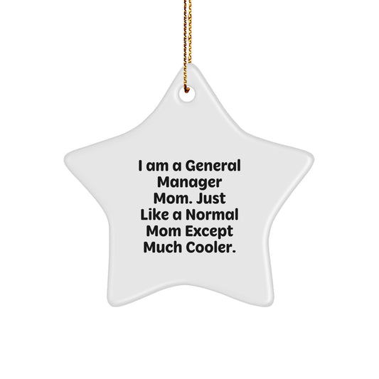 General Manager Star Ornament – General Manager Mom Gift for Coworkers - Image 1