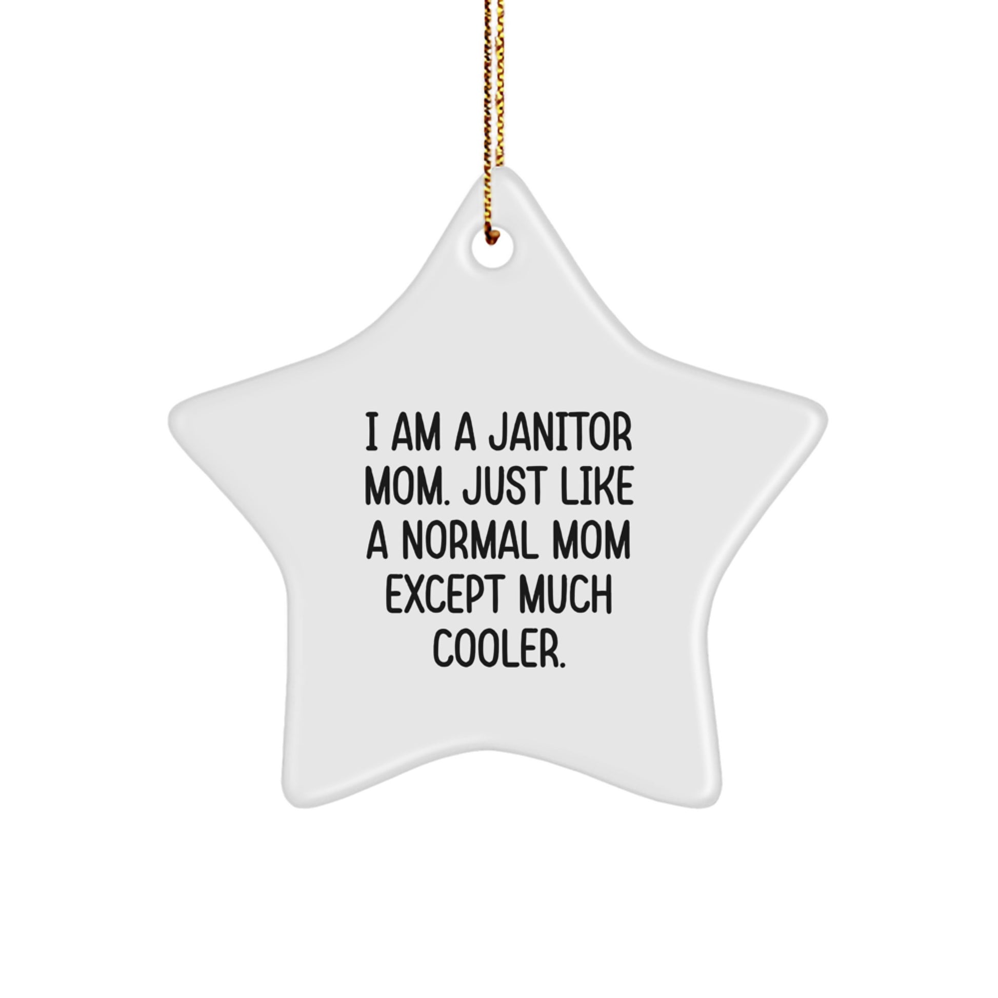 Teen Janitor Mom Memento Christmas Ornament Gift for Teens Keepsake Star - Image 1