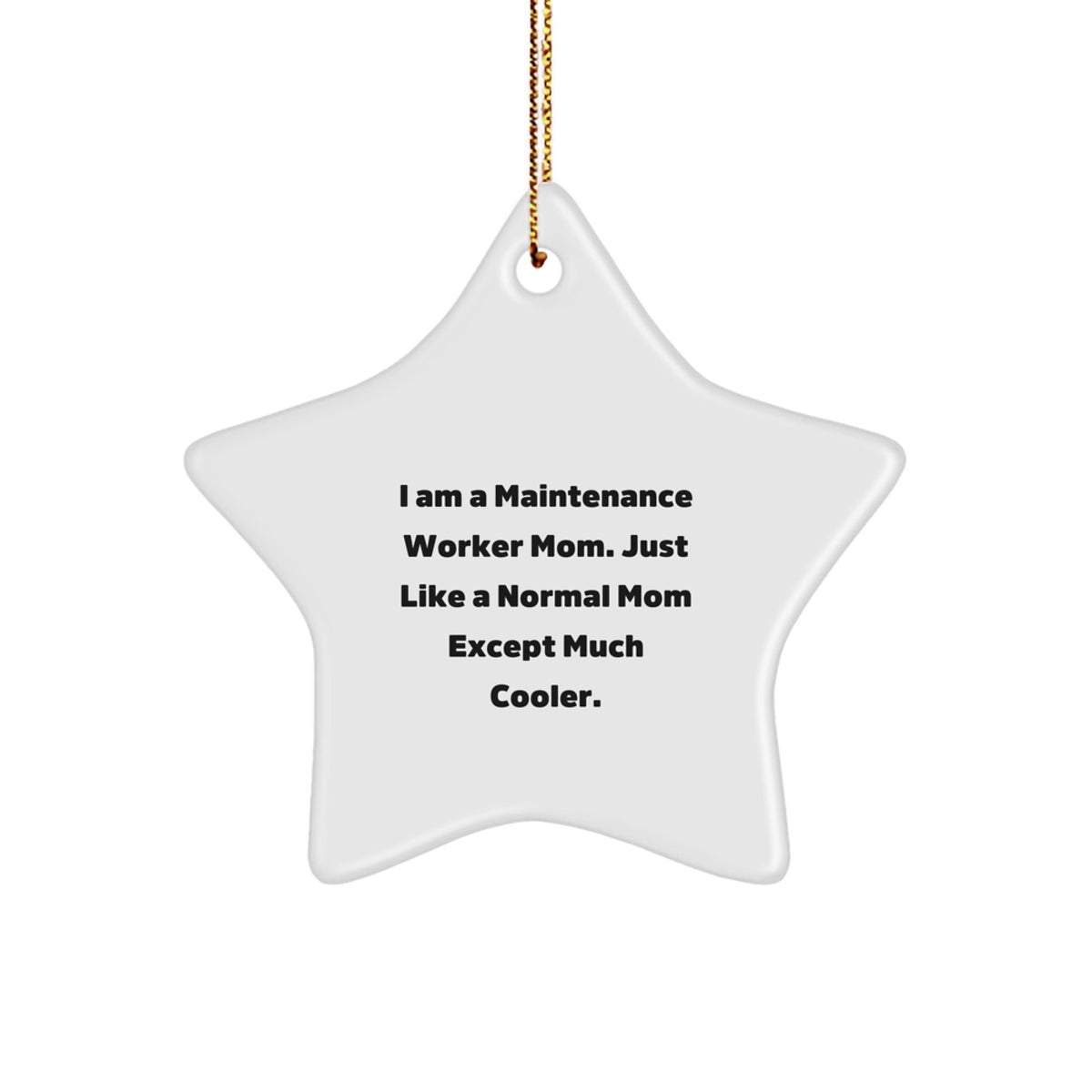 Christmas Gift for Her Maintenance Worker Star Ornament Present - Image 1