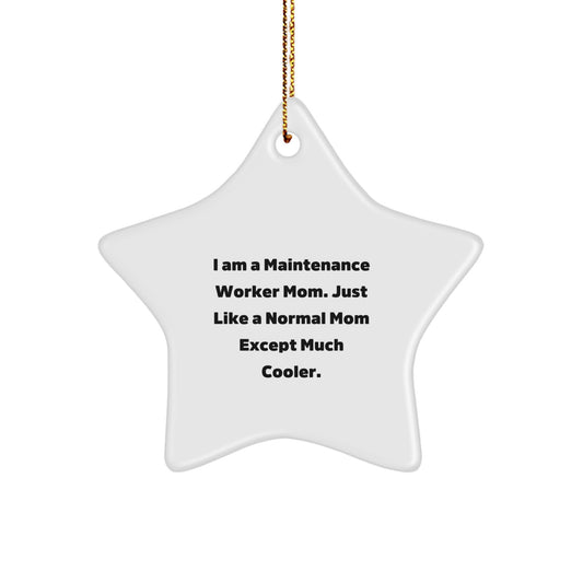 Christmas Gift for Her Maintenance Worker Star Ornament Present - Image 1