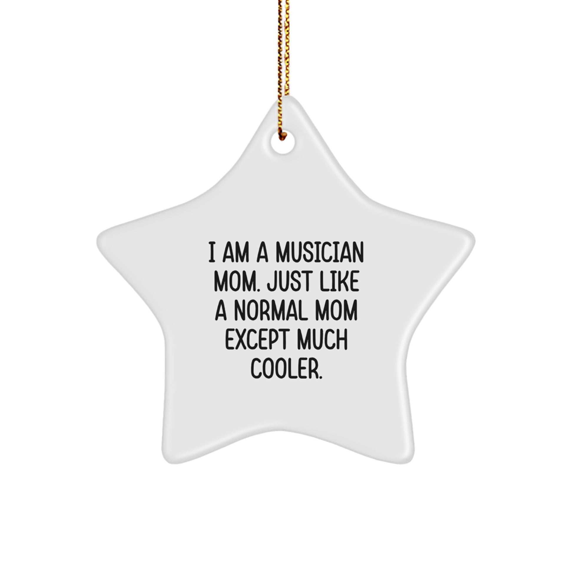 Musician Mom Star Ornament Idea for Coworkers Christmas Tree Gift - Image 1