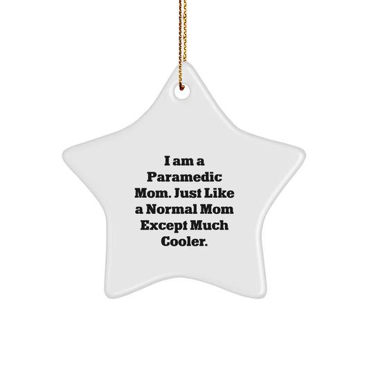 Teen Paramedic Memento Christmas Gift Star Ornament for Teens - Image 1