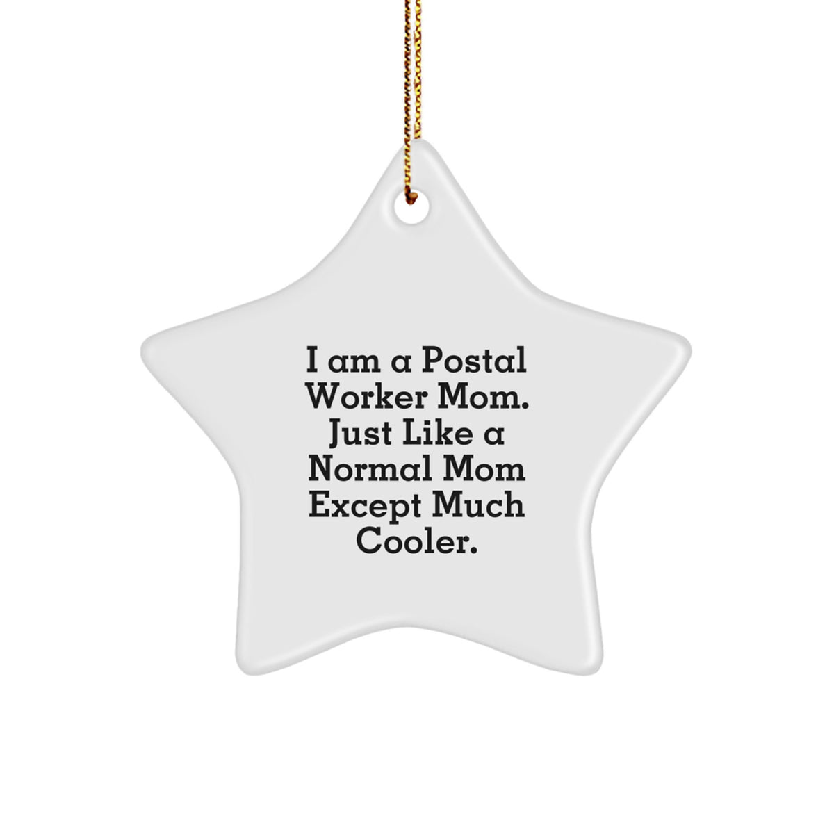 Christmas Gift Postal Worker Mom Ornament - Cool Mom Present for Her - Image 1