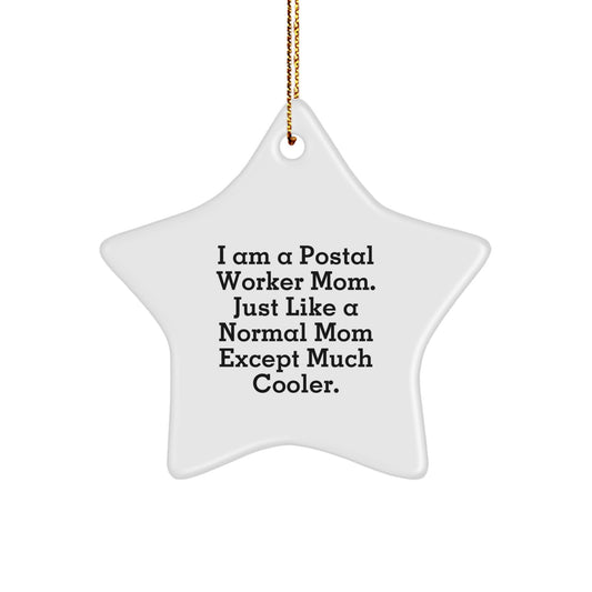 Christmas Gift Postal Worker Mom Ornament - Cool Mom Present for Her - Image 1