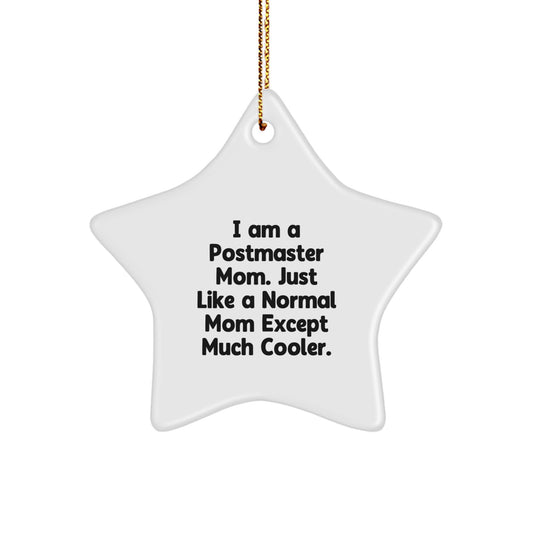 Cool Postmaster Star Ornament Novelty Christmas Unique Gift for Friends - Image 1