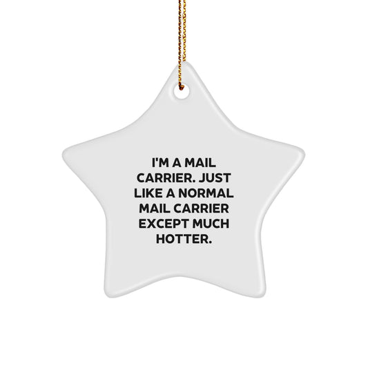 Funny Mail Carrier Gifts for Men Women Friends - Star Ornament from Family, Cute Christmas Unique Gifts for Mail Carrier - Image 1