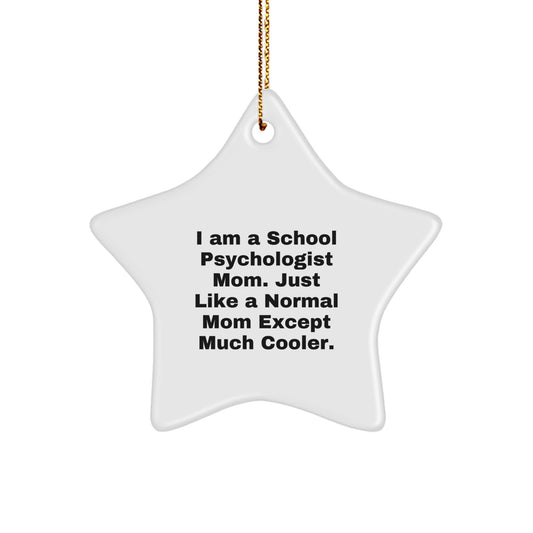Christmas Unique Gift School Psychologist Star Ornament for Her Cooler - Image 1