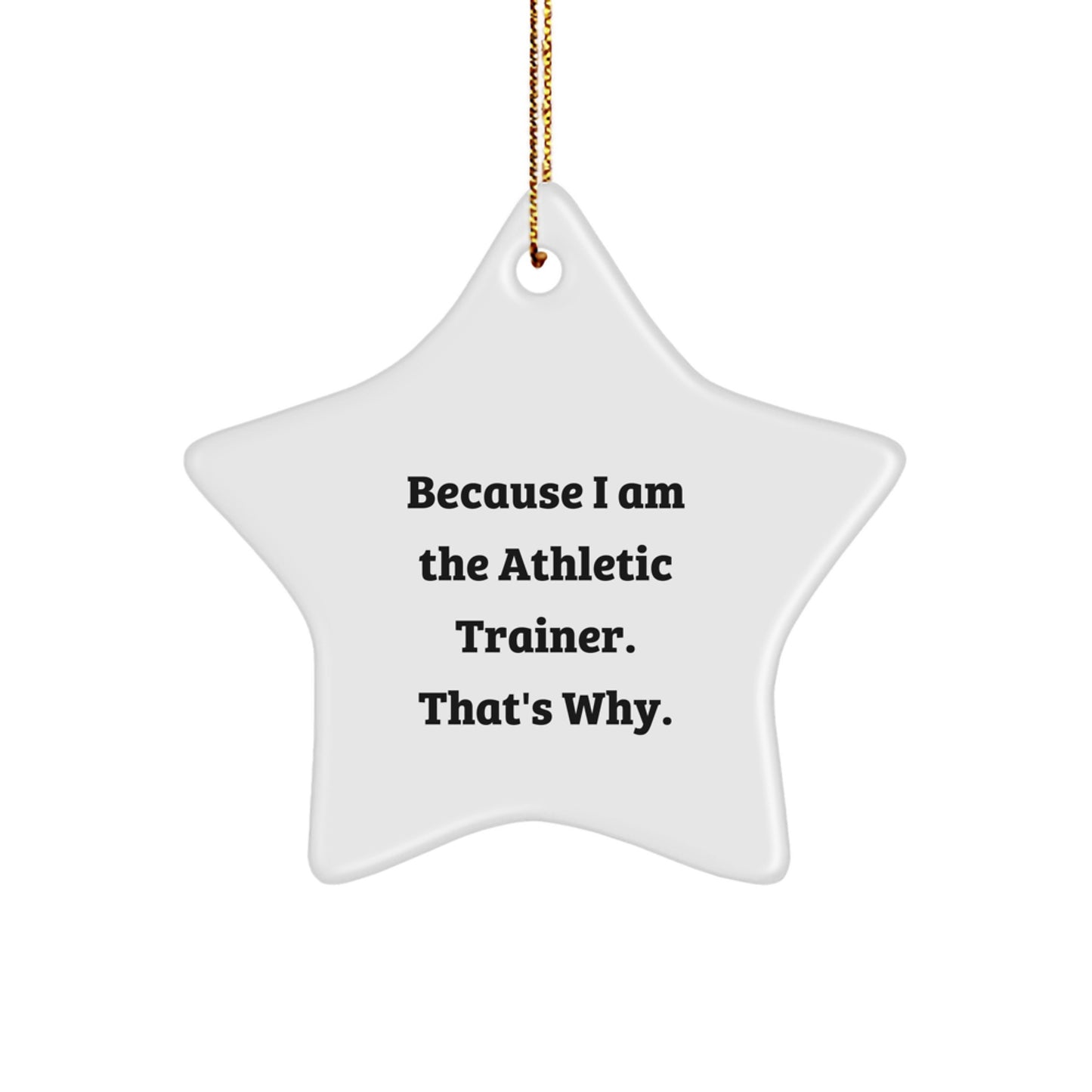 Athletic Trainer Star Ornament Idea for Coworkers Christmas Gift - Image 1