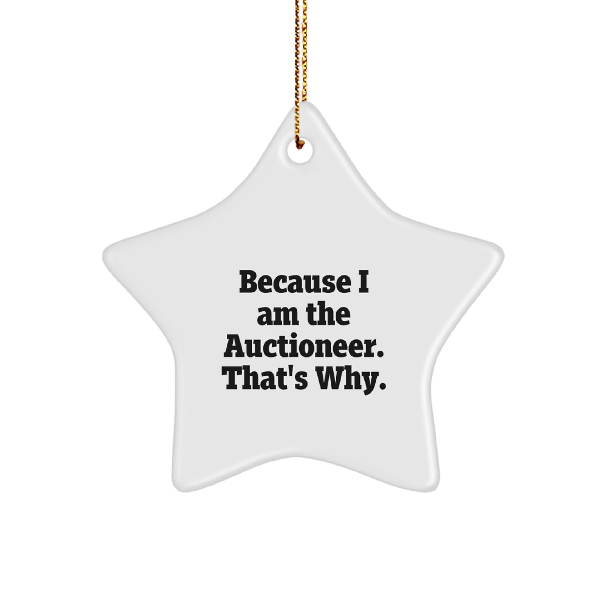 Auctioneer Star Ornament Idea for Coworkers Christmas Gift - Image 1