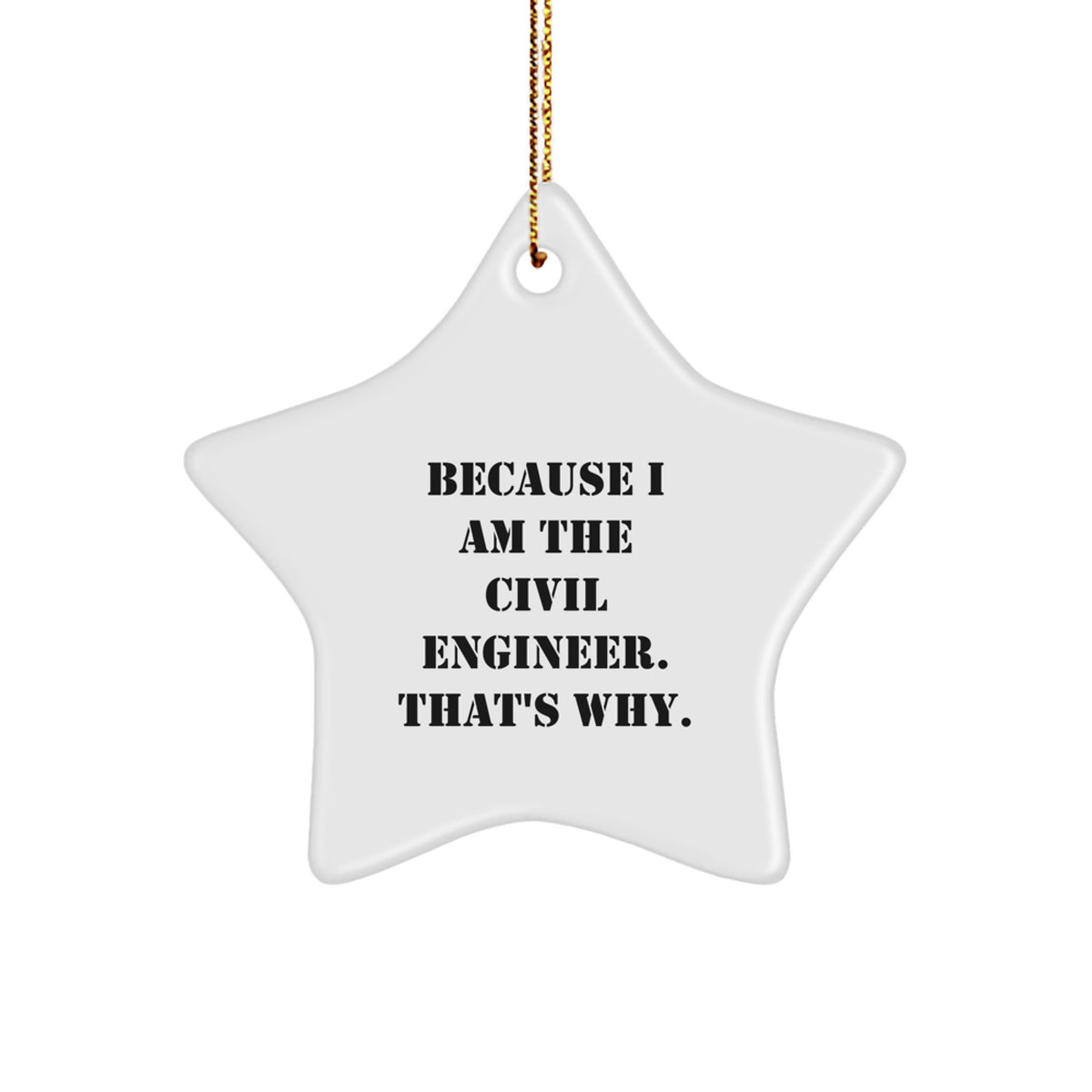 Civil Engineer Keepsake Christmas Ornament for Him Gift - Image 1
