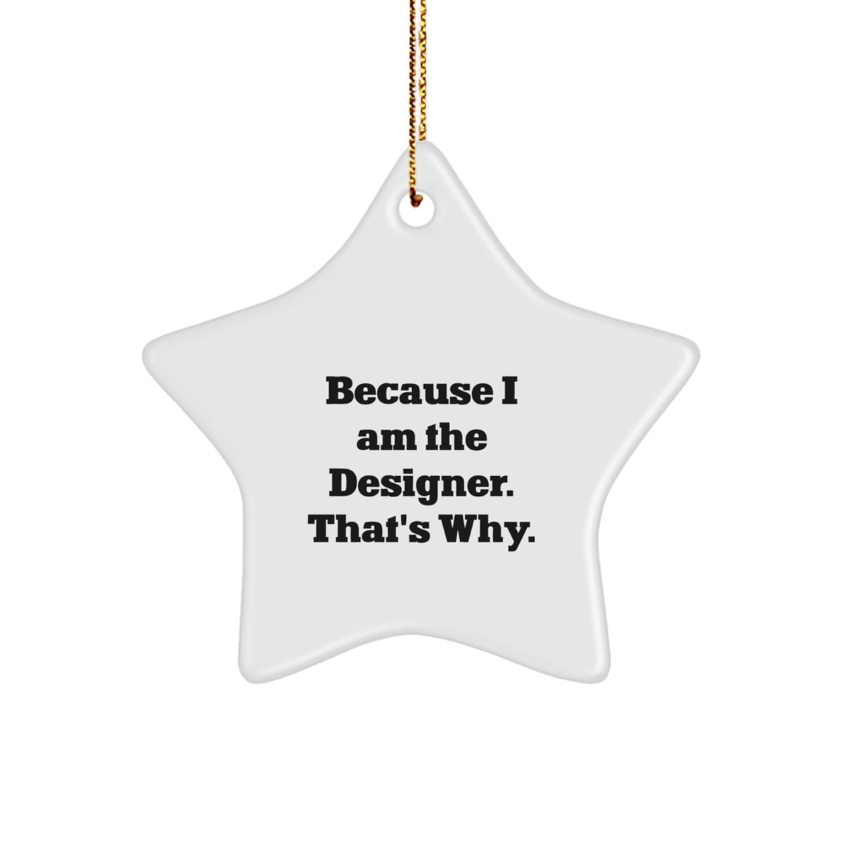 Bold Designer Star Ornament for Friends Novelty Christmas Unique Gift - Image 1