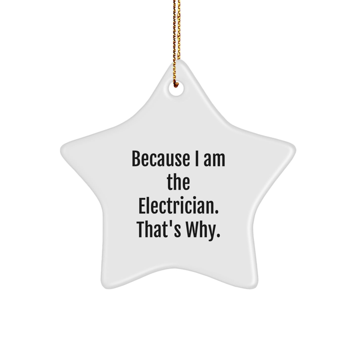Electrician Star Ornament Christmas Gift for Coworkers Idea - Image 1