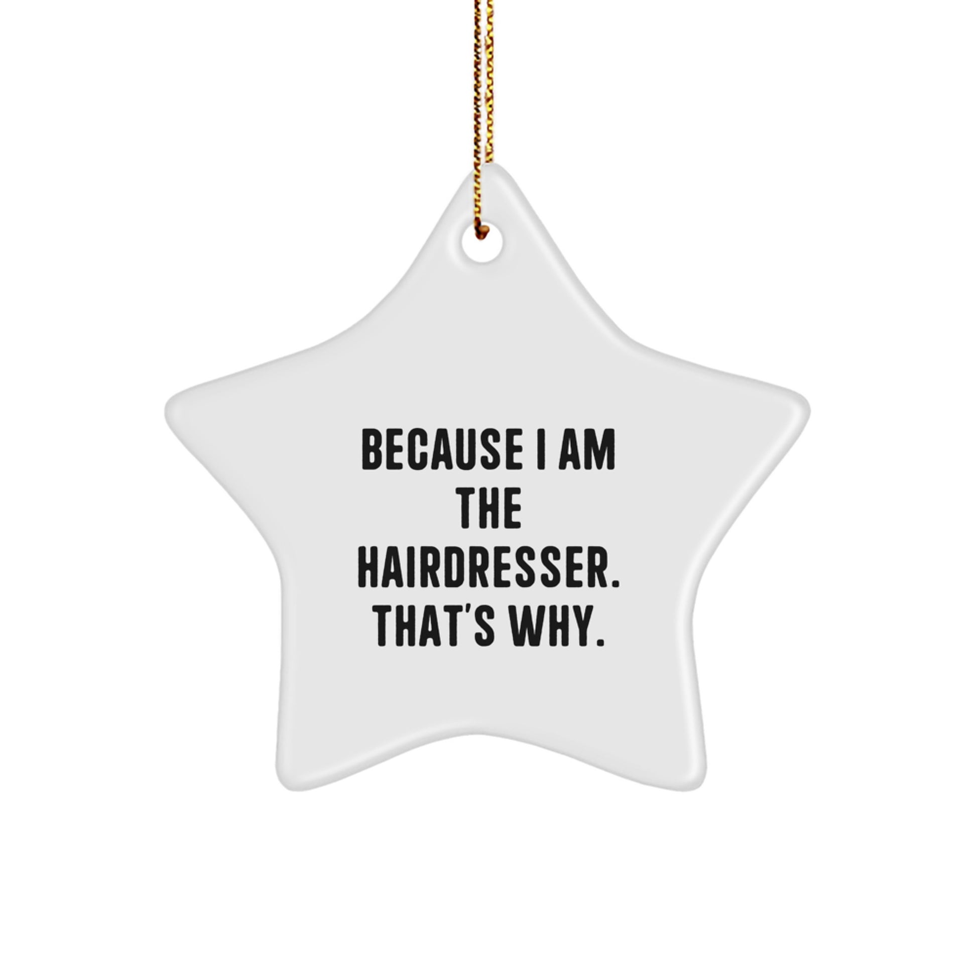 Hairdresser Star Ornament Idea for Coworkers – Christmas Gift Keepsake - Image 1