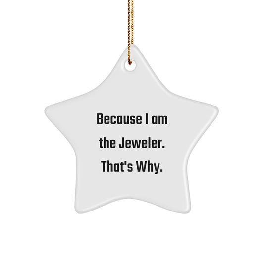 Jeweler's Delight Star Ornament, Gifts from Family to Jeweler, For Christmas, Because I Am The Jeweler. That's Why. - Image 1