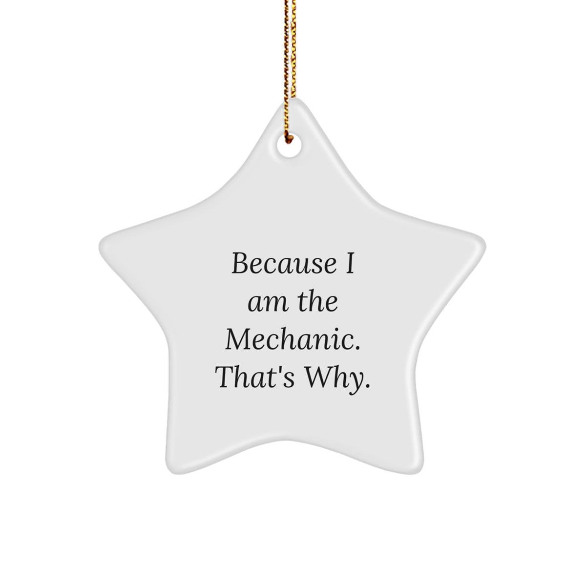 Christmas Gift Star Ornament for Her – Mechanic Pride Holiday Present - Image 1