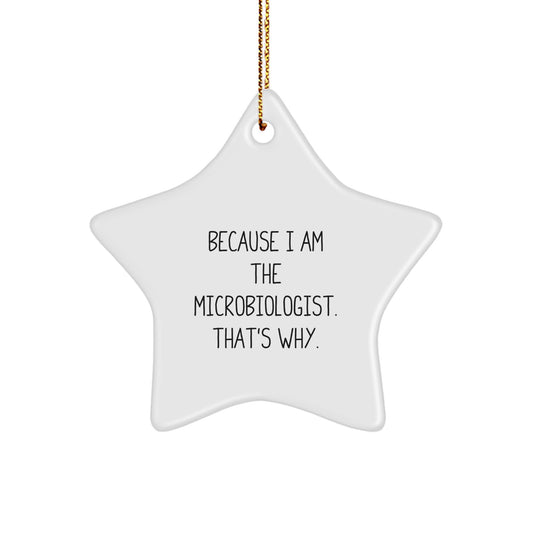 Christmas Ornament Gift for Family Microbiologist Keepsake - Because I - Image 1
