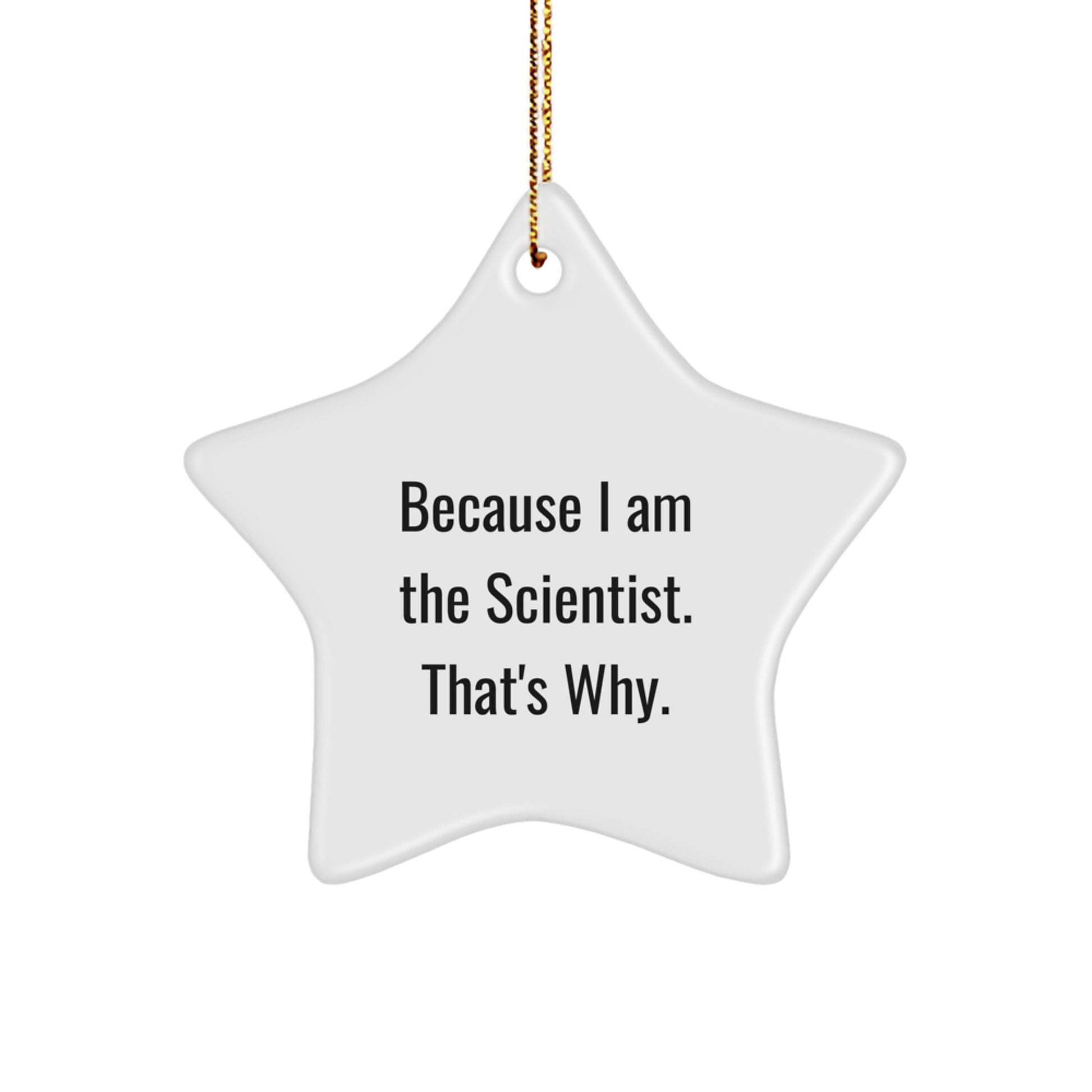 Bold Scientist Christmas Ornament Unique Novelty for Friends Gift - Image 1