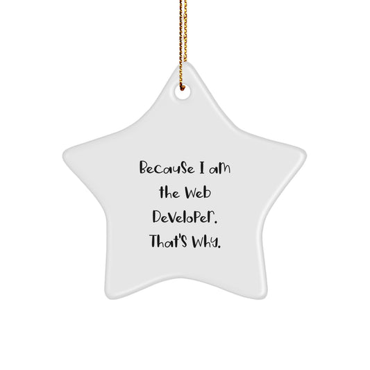 Web Developer Star Ornament I Am The Web Developer Gift For Happy Kids - Image 1