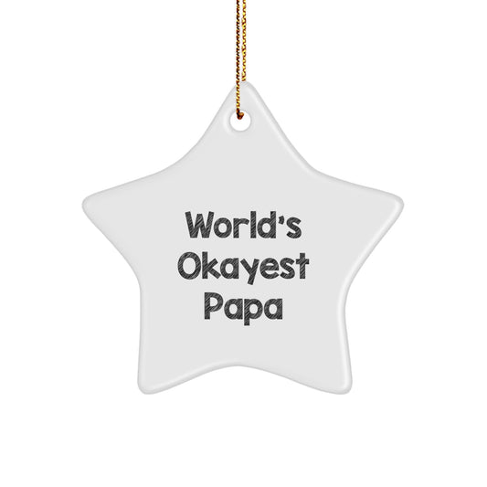 Papa Favorite Star Ornament for a Sibling Christmas Holiday Gift - Image 1