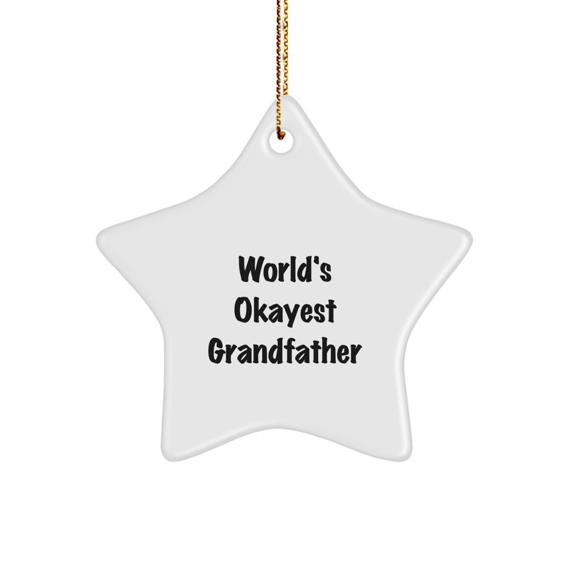 Christmas Gift for Dad Present Grandfather Star Ornament – World's - Image 1