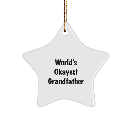 Christmas Gift for Dad Present Grandfather Star Ornament – World's - Image 1