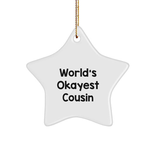Funny Cousin Star Ornament Gifts from Family for Christmas Unique Cousin Gifts - Image 1