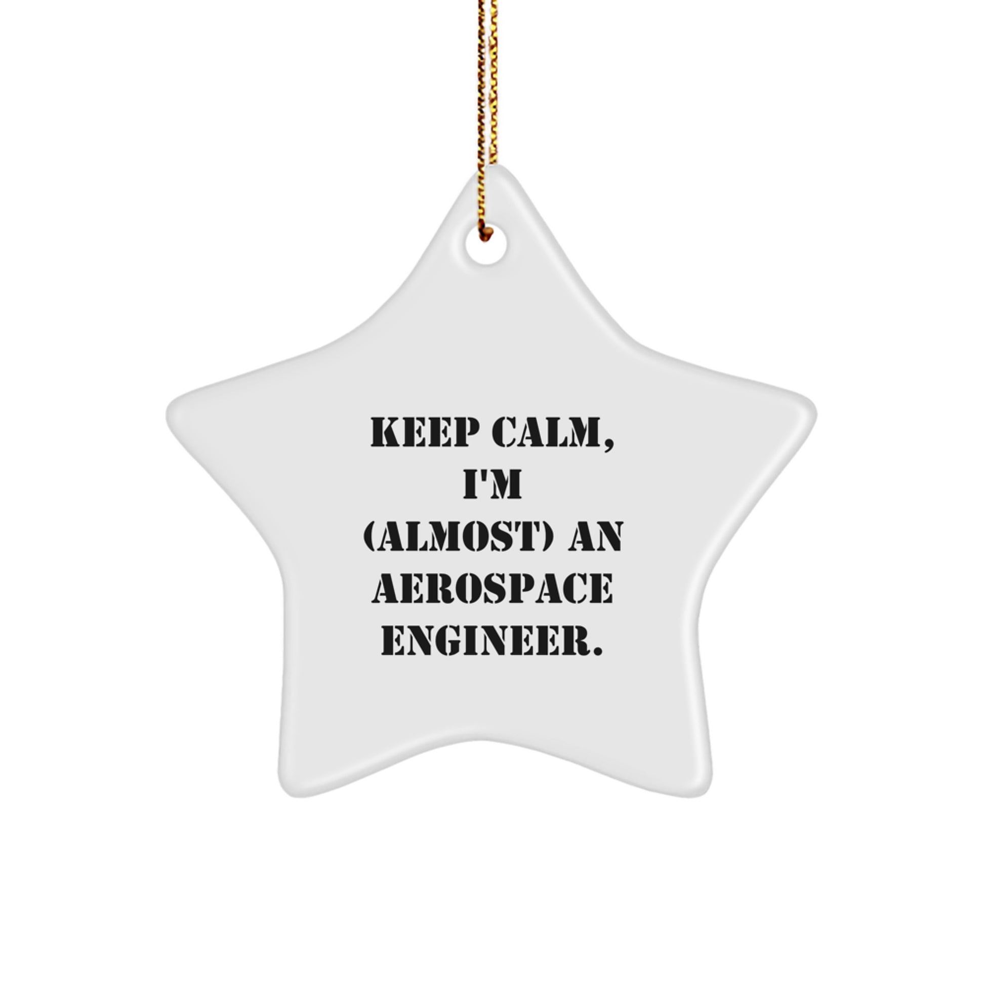 Christmas Gift for Her Aerospace Engineer Star Ornament Present - Image 1
